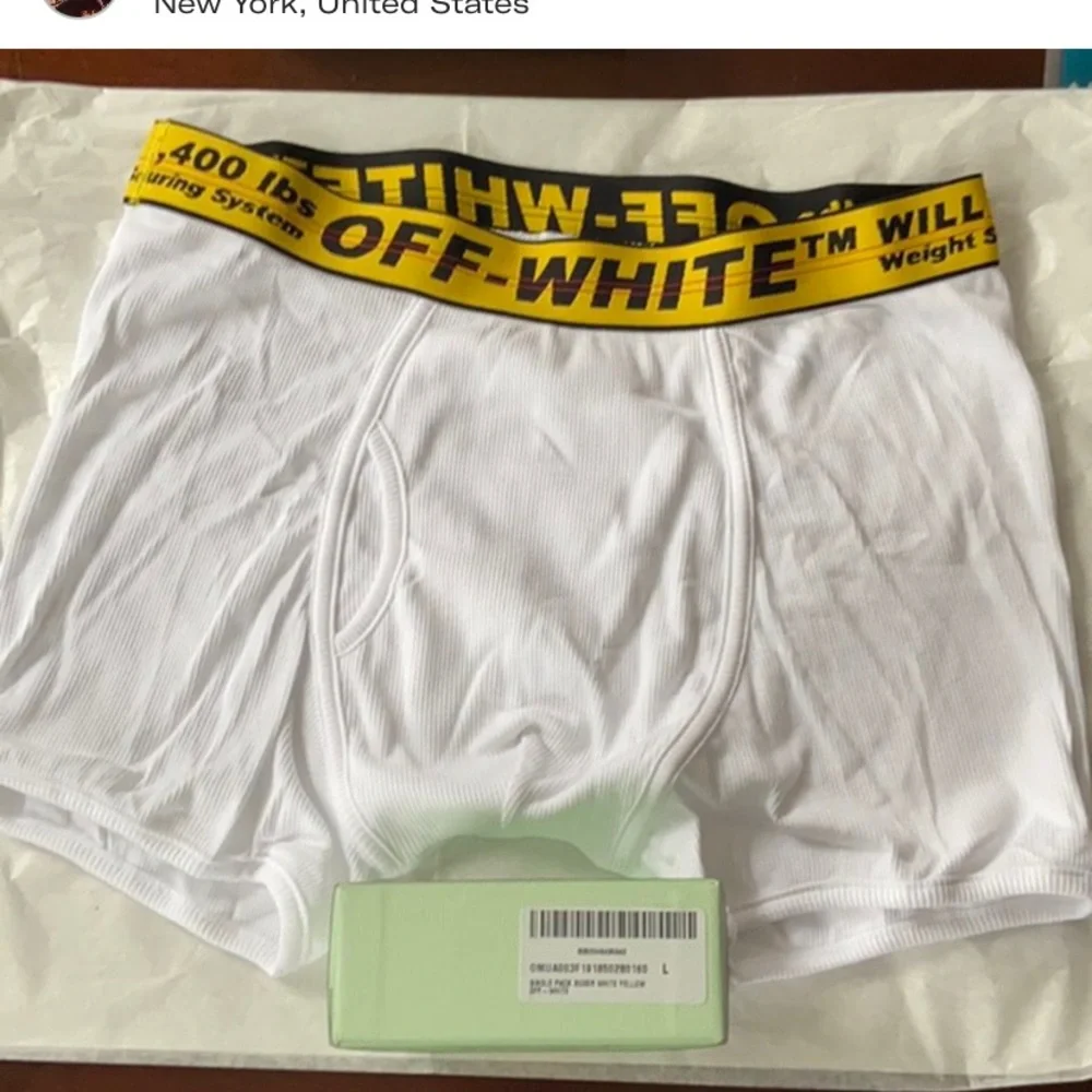 OFF WHITE c/o VIRGIL ABLOH INDUSTRIAL TAPE BOXER SHORTS LARGE NEW